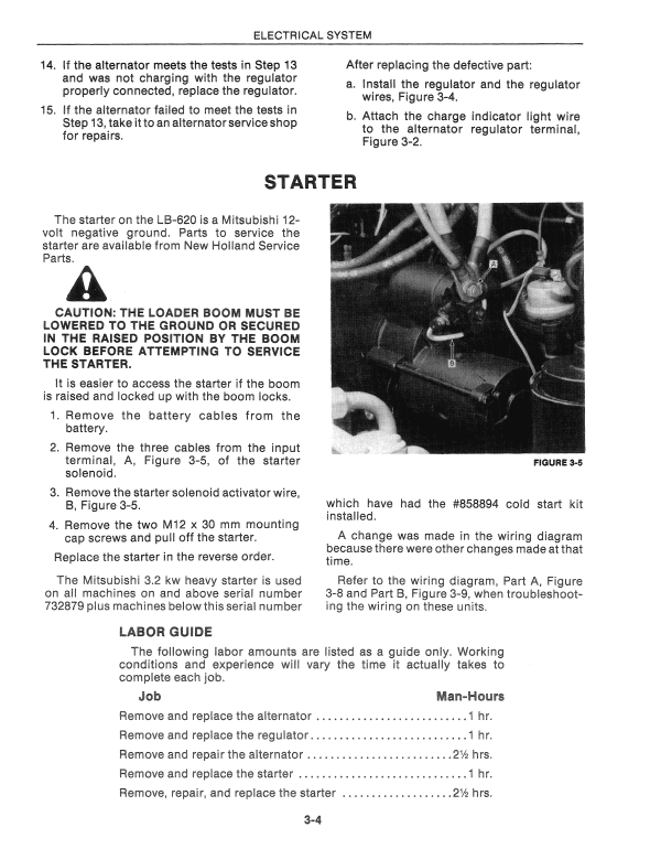 New Holland LB620 Backhoe Loader Service Manual Workshop Guide