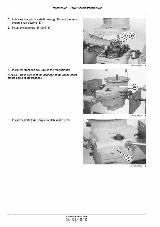 New Holland B95C, B95C TC, B95C LR Backhoe Loader Service Manual Workshop Guide