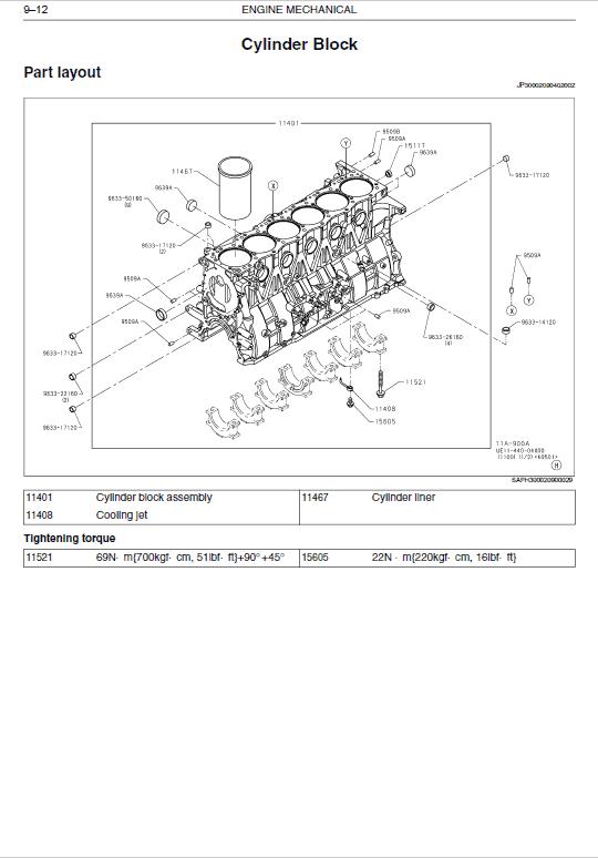 Hino J08E-TM Engine Workshop Service Manual Workshop Guide