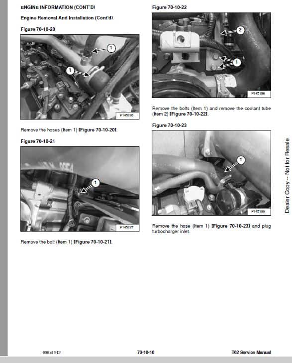 Bobcat T62 Compact Track Loader Service Repair Manual