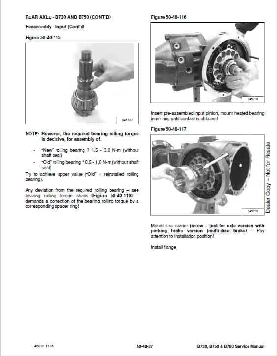Bobcat B730, B750, B780 Loader Service Repair Manual