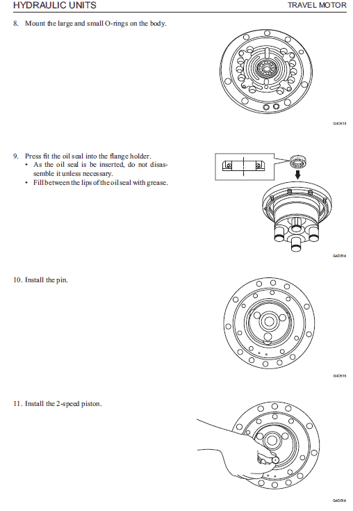 Takeuchi TB014 and TB016 Compact Excavator Service Manual Workshop Guide