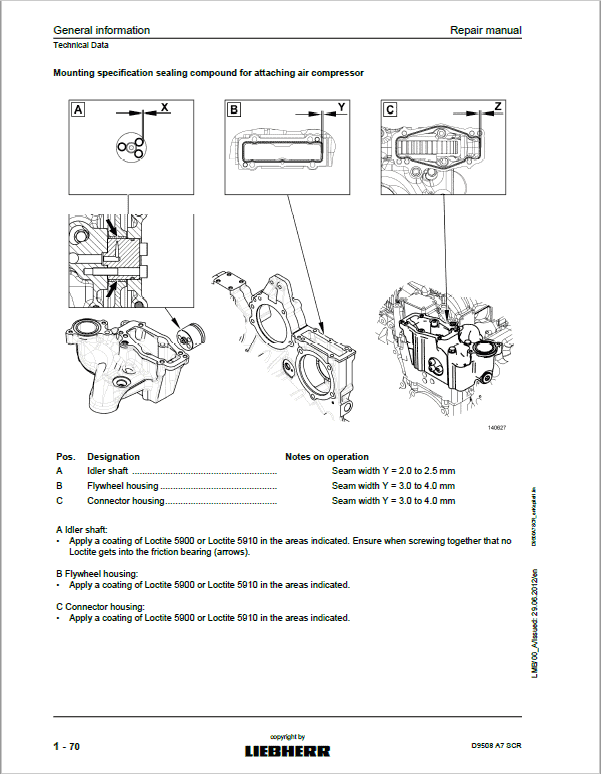 Liebherr D9508 A7 SCR Engine Service Manual