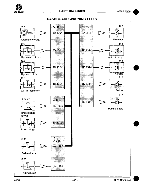New Holland TF76, TF78 Combine Service Manual Workshop Guide