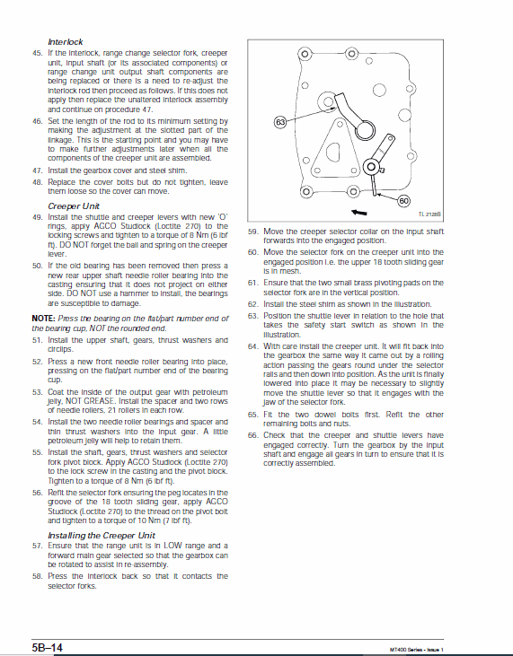 Challenger MT425, MT445, MT455, MT465 Tractor Service Manual Workshop Guide
