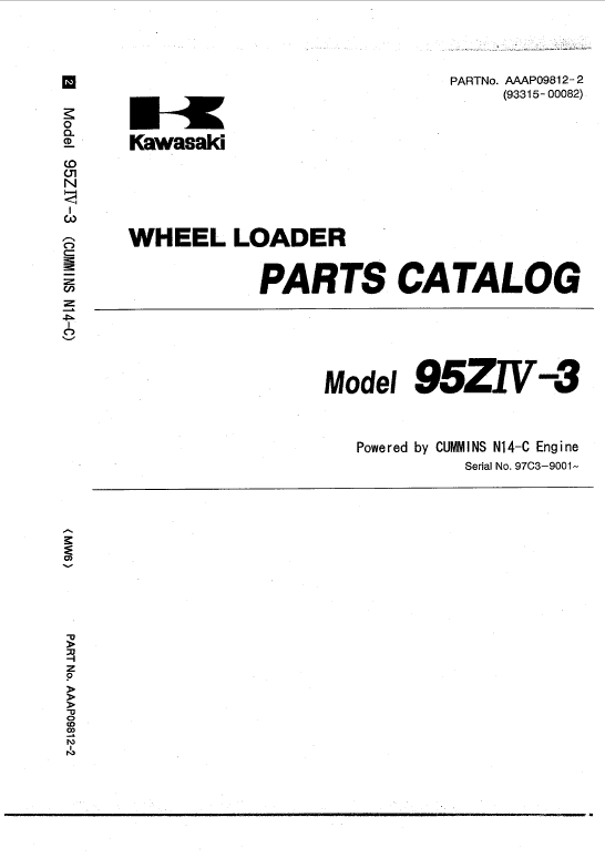Kawasaki 95ZIV-3 Wheel Loader Repair Service Manual