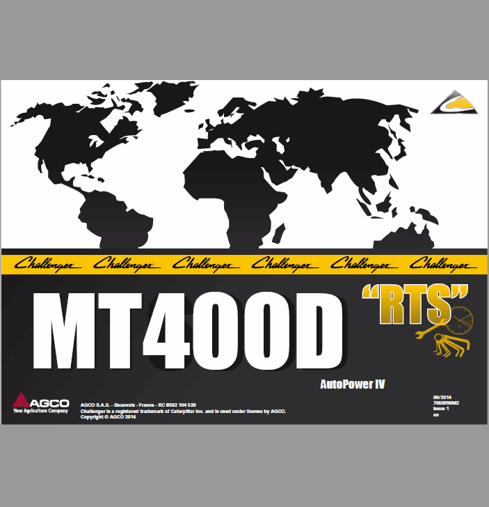 Challenger MT485D, MT495D Tractor Service Manual Workshop Guide