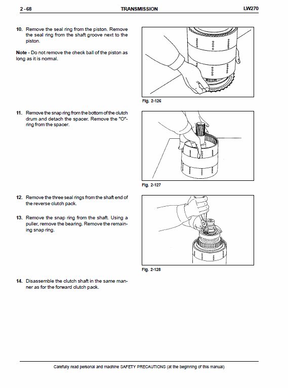 New Holland LW270 Wheel Loaders Service Manual Workshop Guide