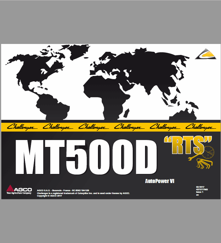 Challenger MT515D, MT525D, MT535D, MT545D Tractor Workshop Manual Workshop Guide