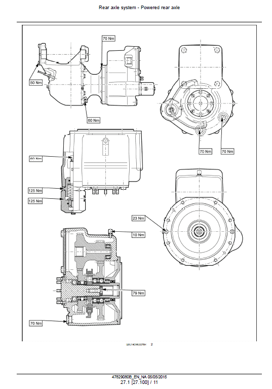 New Holland W50C, W60C, W70C, W80C Tier 4B Wheel Loader Manual Workshop Guide