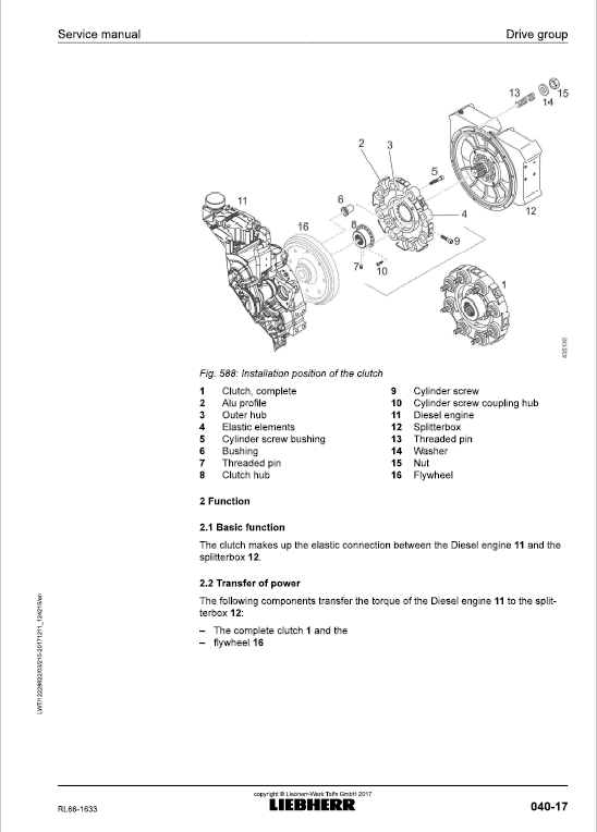 Liebherr RL 66 Pipe Layer Dozer Service Manual