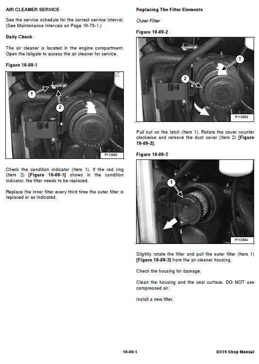 Doosan DX19 Excavator Service Manual Workshop Guide
