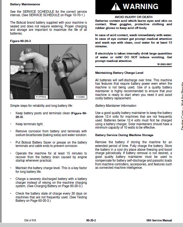 Bobcat S64 Skid-Steer Loader Service Repair Manual