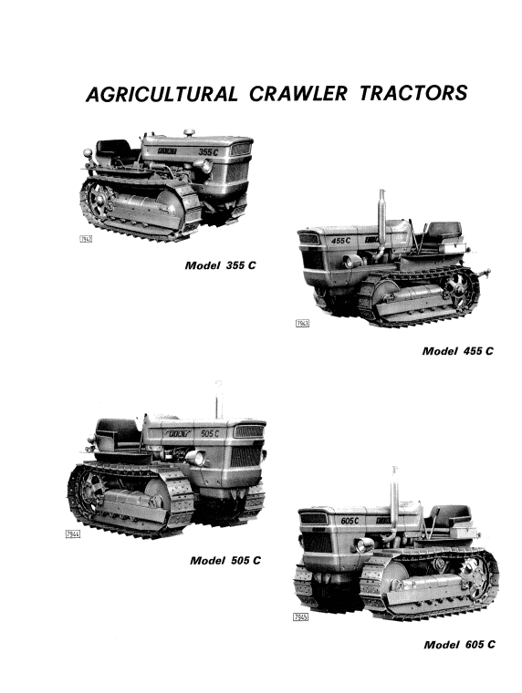 Fiat 355C, 455C, 505C, 605C Crawler Tractor Service Manual Workshop Guide