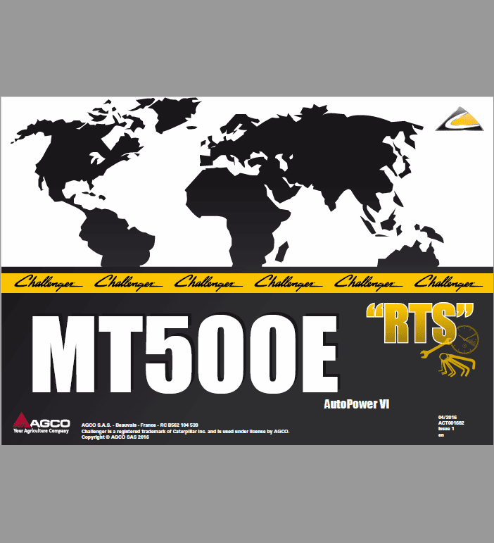 Challenger MT555E, MT565E, MT575E, MT585E, MT595E Tractor Workshop Manual Workshop Guide