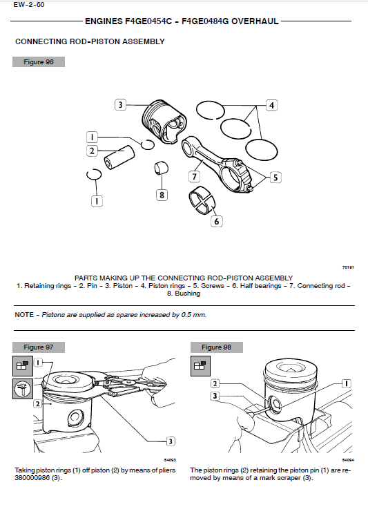 Iveco F4GE0454C and F4GE0484C Engines Service Manual Workshop Guide