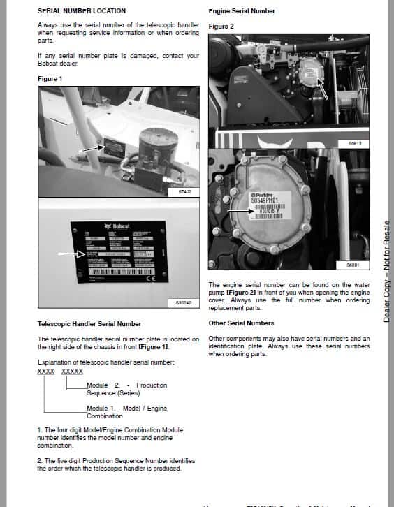 Bobcat T35.120SL MP versaHANDLER Telescopic Service Repair Manual