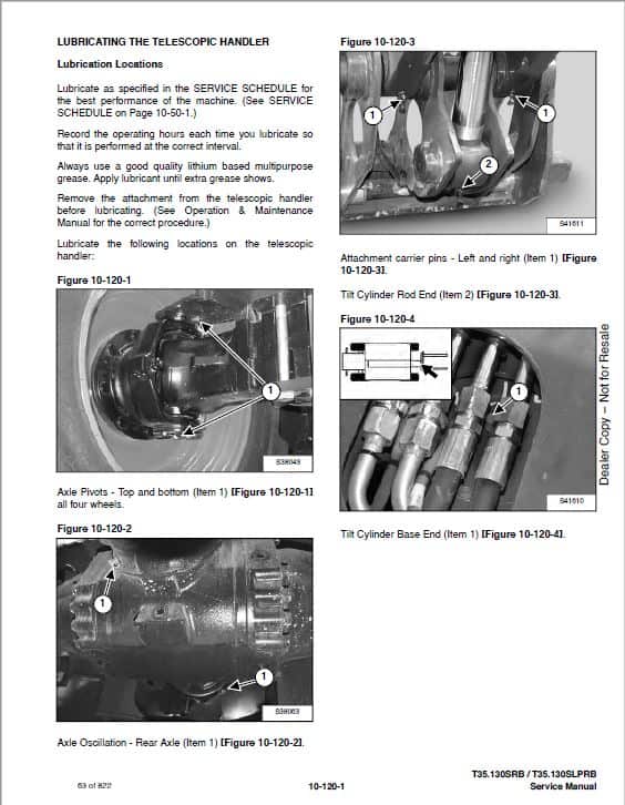 Bobcat T35.130, T35.130S, T35.140, T35.140S versaHANDLER Telescopic Service Repair Manual