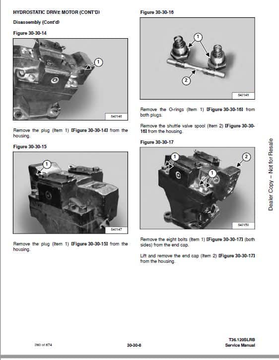 Bobcat T36.120SL, T36.120SLRB versaHANDLER Telescopic Service Repair Manual