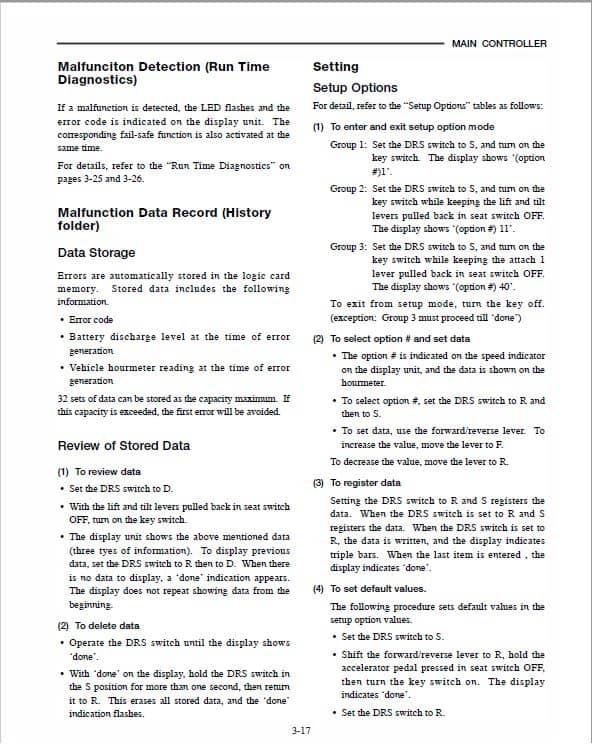 Mitsubishi FB20K, FB25K Forklift Lift Truck Service Manual