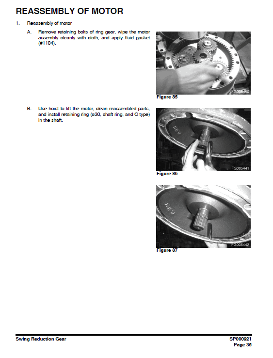 Doosan DX140LCR and DX140LCR-3 Excavator Service Manual Workshop Guide