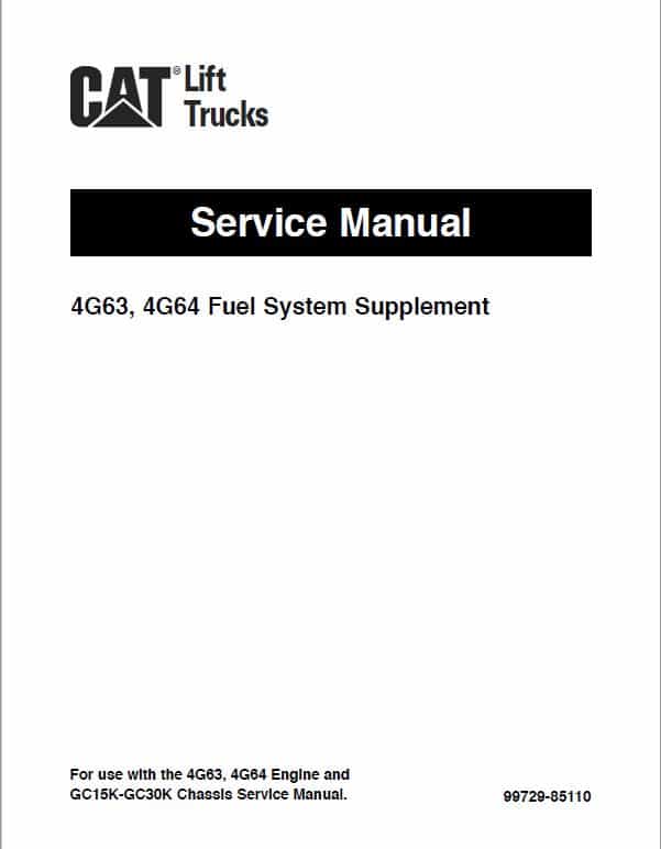 CAT GC25K, GC25K HP, GC30K Forklift Lift Truck Service Manual