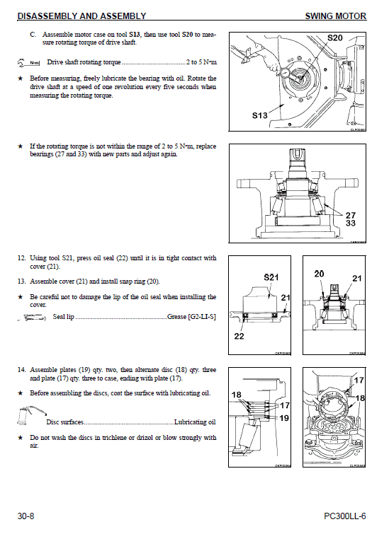 Komatsu PC300LL-6 Excavator Service Manual Workshop Guide