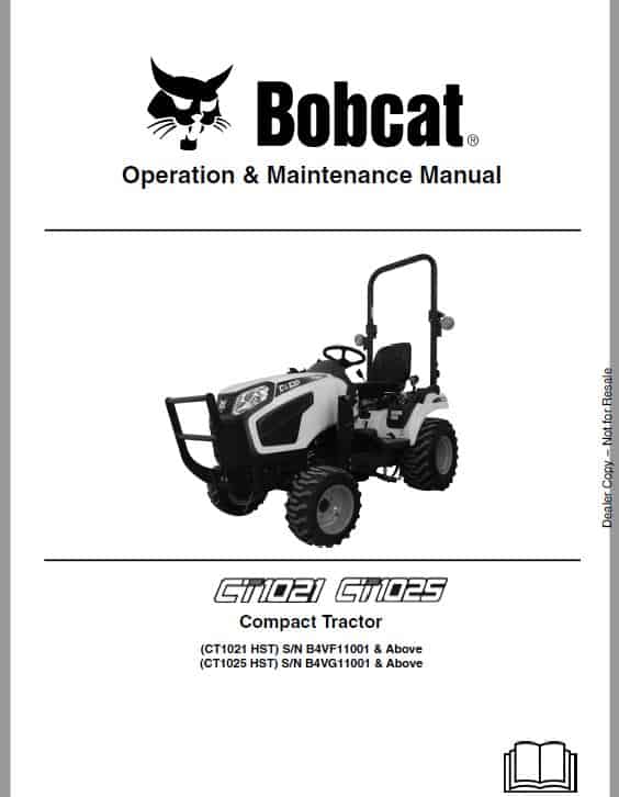 Bobcat CT1021, CT1025 Compact Tractor Service Manual