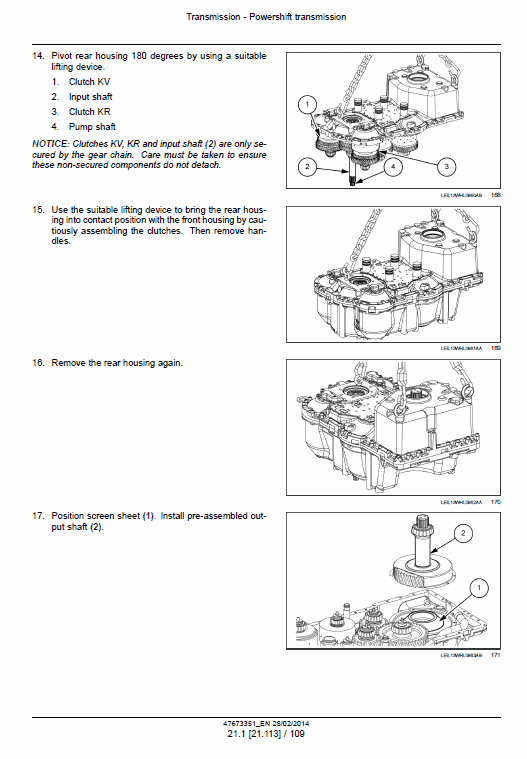 New Holland W190C, W230C Tier 4A Wheel Loader Service Manual Workshop Guide