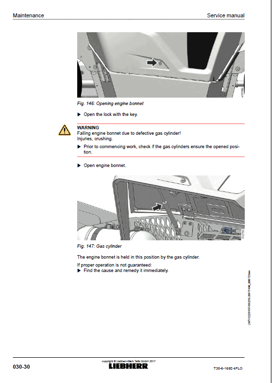 Liebherr T35-6 Telescopic Handler Service Manual