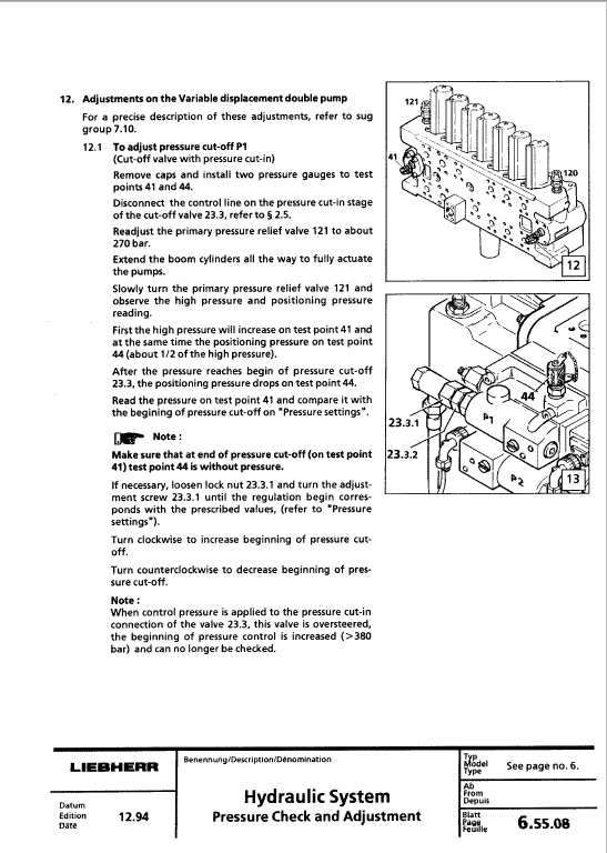 Liebherr R900, R902, R912, R922, R932, R942 Litronic Excavator Service Manual