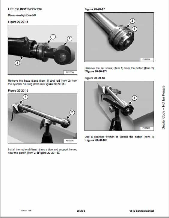 Bobcat V519 versaHANDLER Telescopic Service Repair Manual