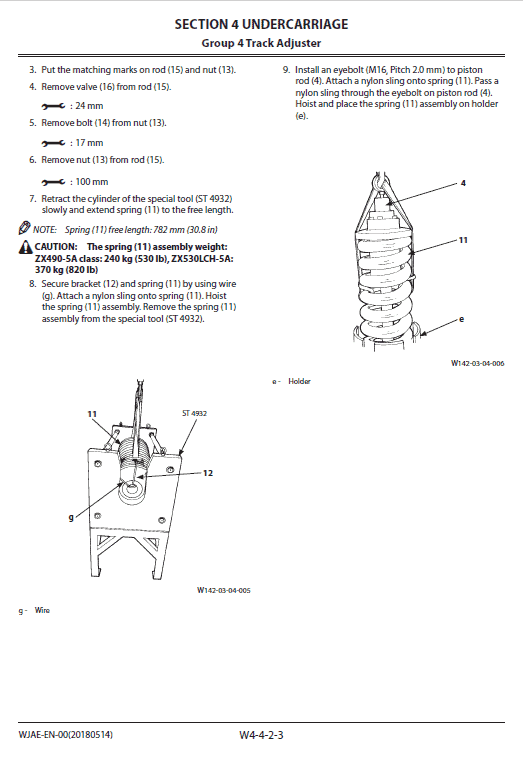 Hitachi ZX470-5A, ZX490LCH-5A and ZX530LCH-5A Excavator Service Repair Manual Workshop Guide