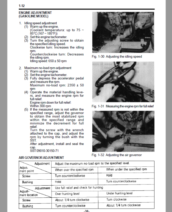 Toyota FGC33, FGC35, FDG40, FGC45 Forklift Repair Service Manual