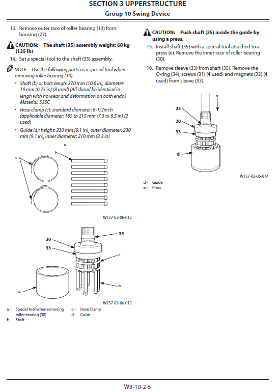 Hitachi ZX470-5B, ZX470LCH-5B and ZX520LCH-5B Excavator Service Repair Manual Workshop Guide