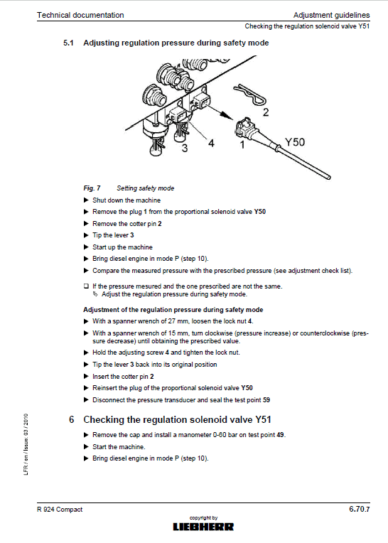 Liebherr R924 and R924 Tier 3 Compact Excavator Service Manual