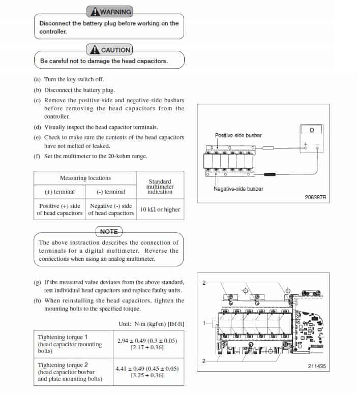 Mitsubishi FB16K, FB18K, FB20KC Forklift Lift Truck Service Manual