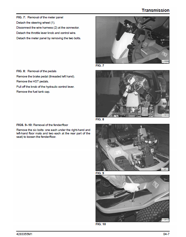 Massey Ferguson FC23 Front Mower Service Manual Workshop Guide