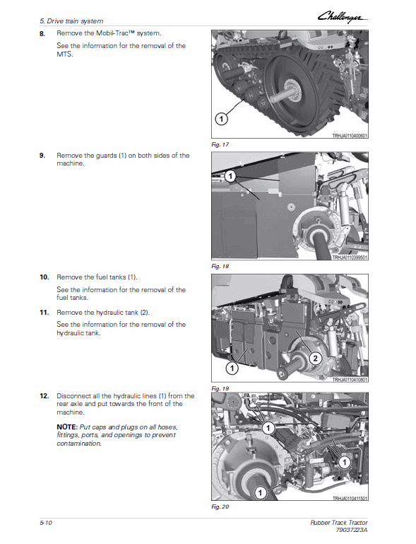 Challenger MT738, MT740, MT743 Tractor Service Manual Workshop Guide