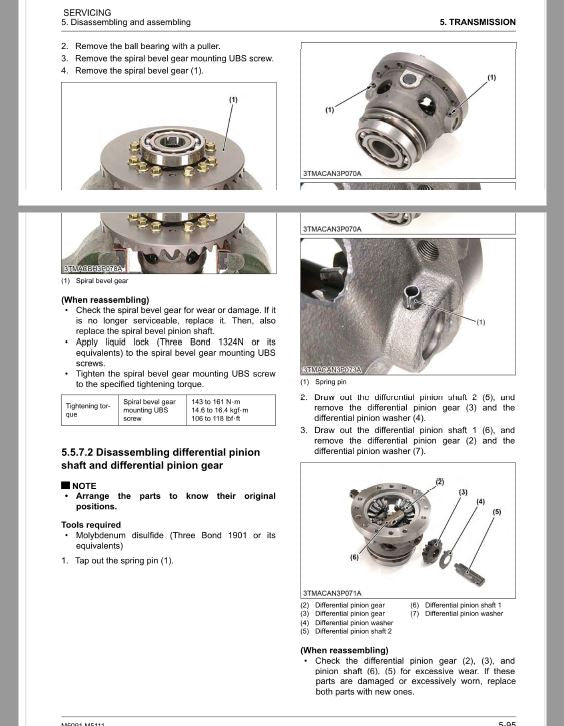 Kubota M5091, M5111 Tractor Workshop Service Repair Manual