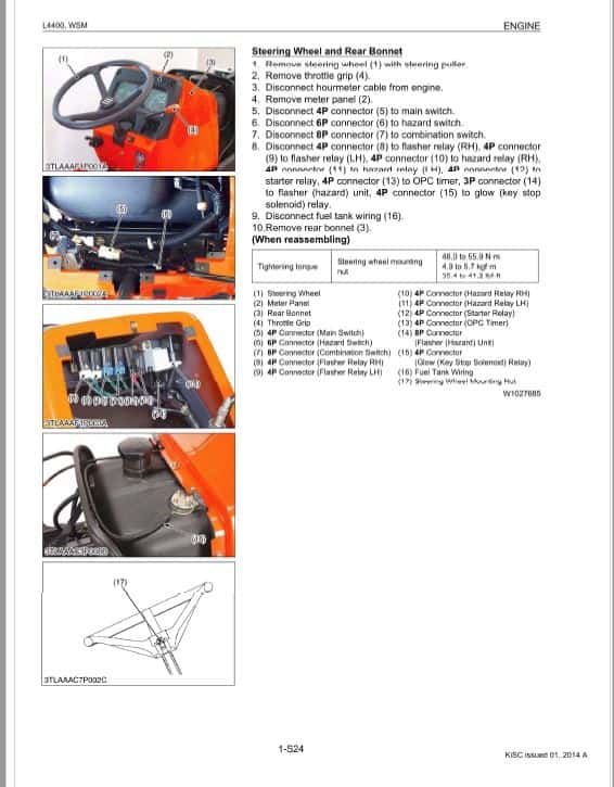 Kubota L4400, L4400HST, L4400, L4400HSTHST Tractor Workshop Repair Manual