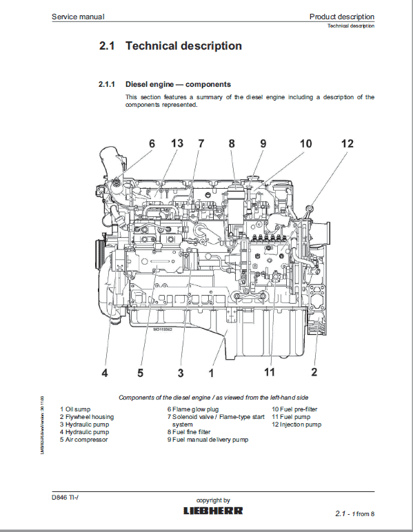 Liebherr D846 Ti Engine Service Manual