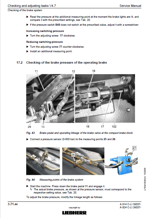 Liebherr A900C, A904C, A914C, A924C Litronic EDC Excavator Service Manual