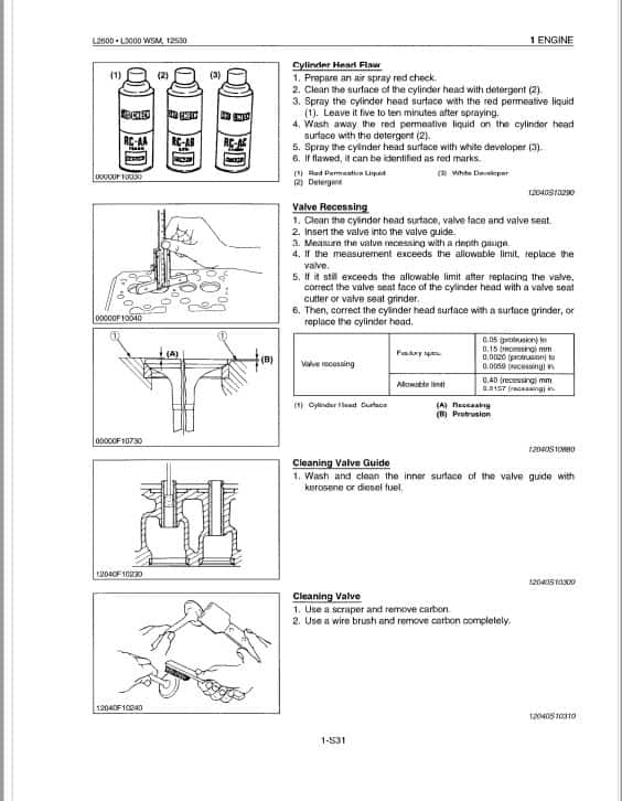 Kubota L2600, L3000 Tractor Workshop Repair Manual