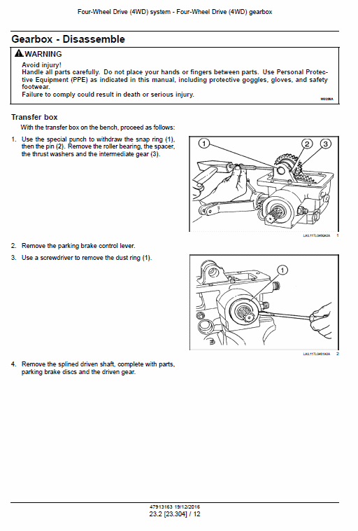 New Holland TD65F, TD75F, TD85F Tractor Service Manual Workshop Guide