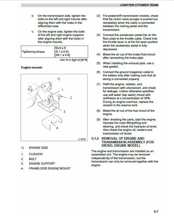 CAT GP25NM, GP25NM-HP, GP30NM, GP35NM Lift Truck Service Manual