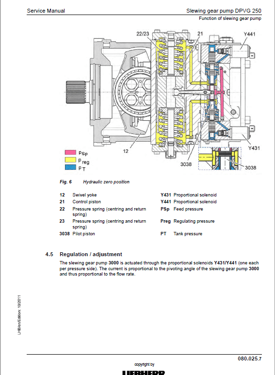 Liebherr LH120M, LH120C Litronic Hydraulic Excavator Service Manual