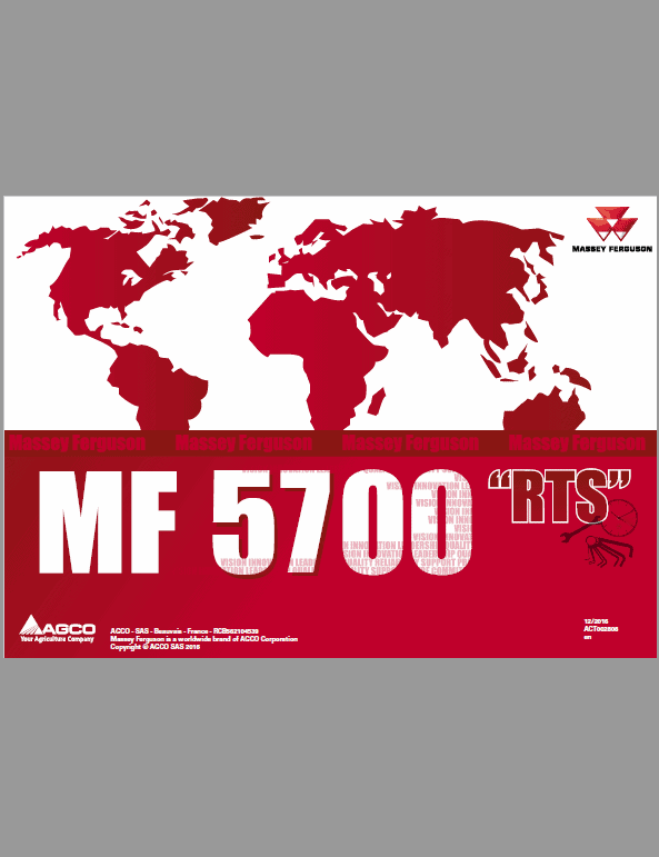 Massey Ferguson 5708, 5709, 5710, 5711 Tractor Service Manual Workshop Guide