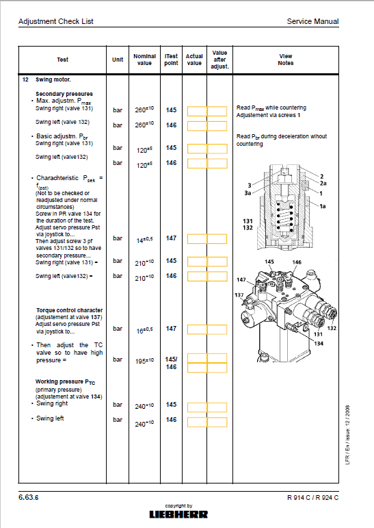 Liebherr R914C, R924C Litronic Excavator Service Manual