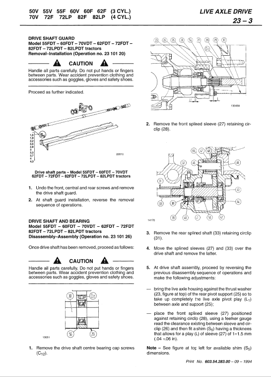 Fiat 70V, 72F, 72LP, 82F, 82LP Tractor Service Manual Workshop Guide